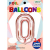 Foil Balloon - Jumbo Number 34" Rose Gold 0