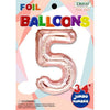 Foil Balloon - Jumbo Number 34" Rose Gold 5