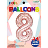 Foil Balloon - Jumbo Number 34" Rose Gold 8