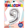 Foil Balloon - Jumbo Number 34" Silver 9