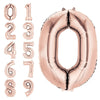 Foil Balloon - Jumbo Rose Gold Number 0