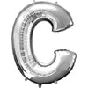 Foil Balloon - Jumbo Silver Letter C