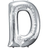Foil Balloon - Jumbo Silver Letter D