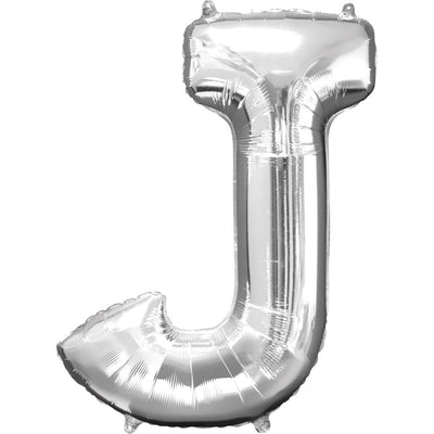Foil Balloon - Jumbo Silver Letter J