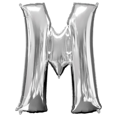 Foil Balloon - Jumbo Silver Letter M