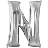 Foil Balloon - Jumbo Silver Letter N