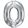 Foil Balloon - Jumbo Silver Letter O