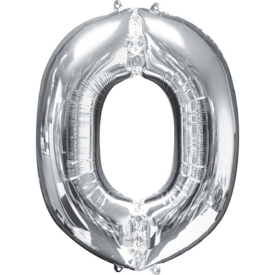 Foil Balloon - Jumbo Silver Letter O