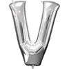 Foil Balloon - Jumbo Silver Letter V