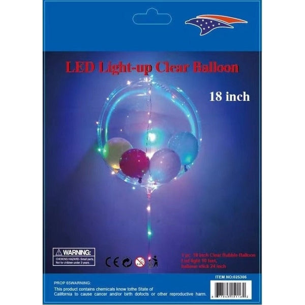 Foil Balloon - Light-Up 18" Clear