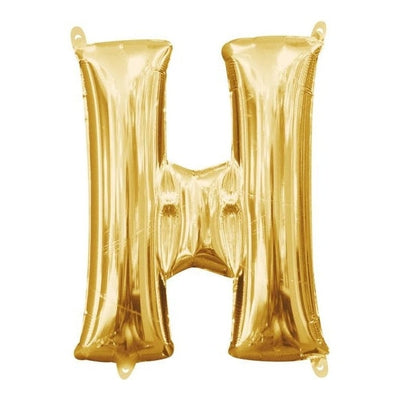 Foil Balloon - Mini Letter Gold H 16 Inch Air-Filled Only