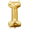 Foil Balloon - Mini Letter Gold I 16 Inch Air-Filled Only