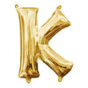 Foil Balloon - Mini Letter Gold K 16 Inch Air-Filled Only