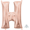 Foil Balloon - Mini Letter Rose Gold H 16 Inch Air-Filled Only