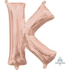 Foil Balloon - Mini Letter Rose Gold K 16 Inch Air-Filled Only