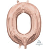 Foil Balloon - Mini Letter Rose Gold O 16 Inch Air-Filled Only