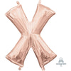 Foil Balloon - Mini Letter Rose Gold X 16 Inch Air-Filled Only