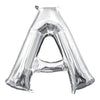 Foil Balloon - Mini Letter Silver A 16 Inch Air-Filled Only