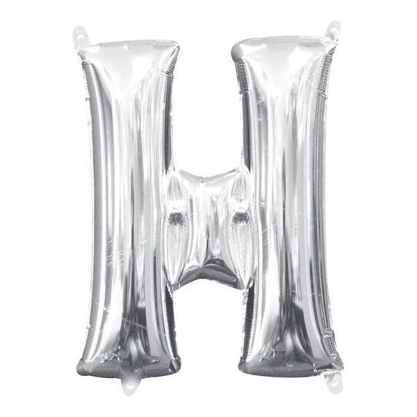 Foil Balloon - Mini Letter Silver H 16 Inch Air-Filled Only
