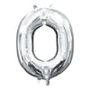 Foil Balloon - Mini Letter Silver O 16 Inch Air-Filled Only