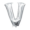 Foil Balloon - Mini Letter Silver V 16 Inch Air-Filled Only