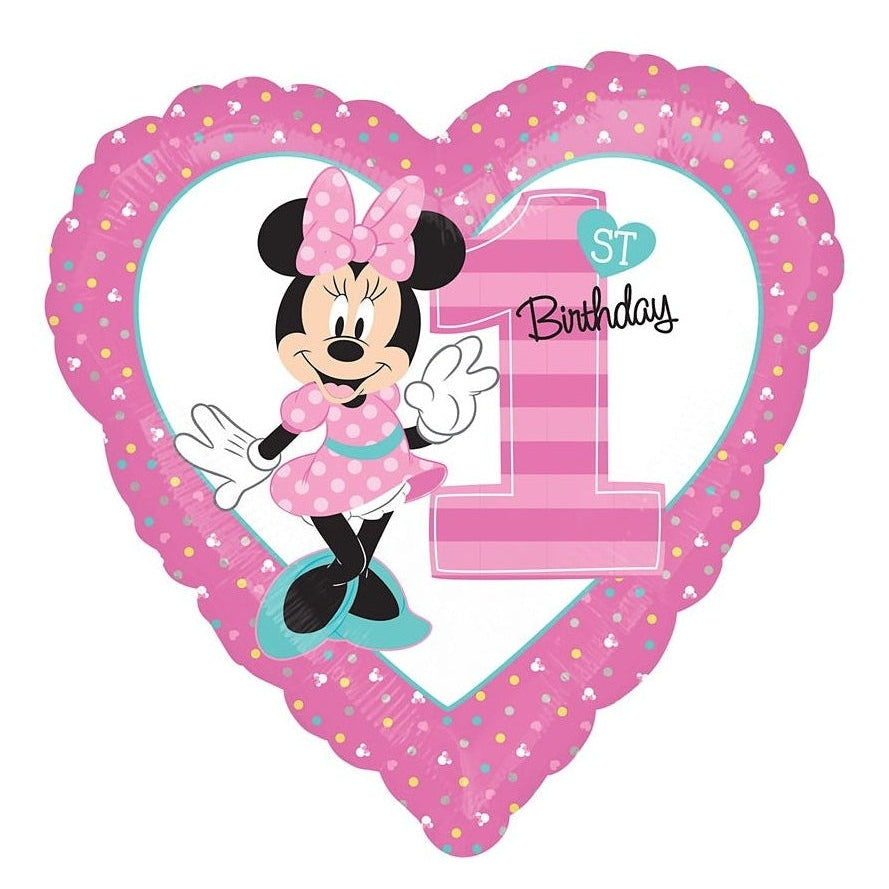 Foil Balloon - Minnie 1St Birthday