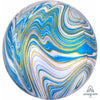 Foil Balloon - Orbz Marblez Blue