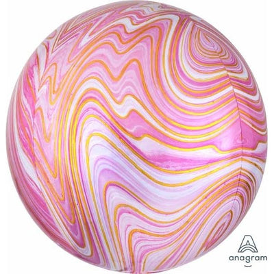Foil Balloon - Orbz Marblez Pink