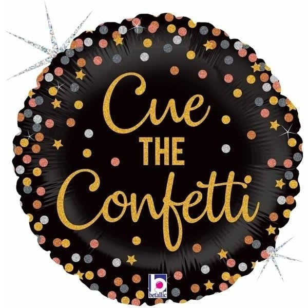 Foil Balloon - Grad Cue The Confetti