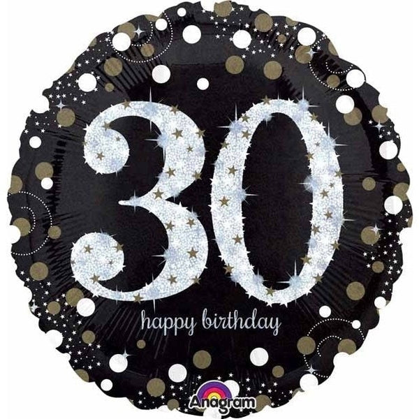 Super Shape Foil Balloon Sparkling Birthday 30