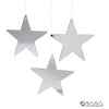 Foil Cutout - 12 Count 9" Star Silver