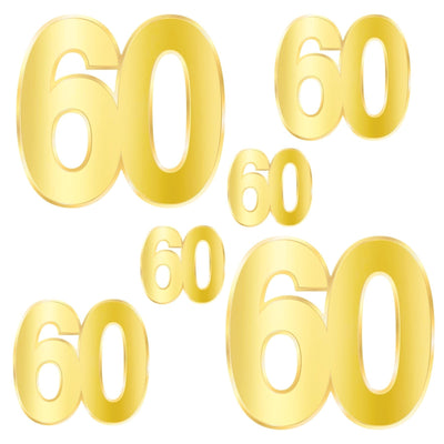 Foil 60 Birthday Cutouts