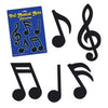 Foil Musical Notes Silhouettes Black; Foil 2 Sides