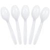 Frosty White Plastic Spoons