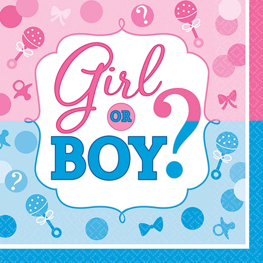 Girl Or Boy? Beverage Napkins