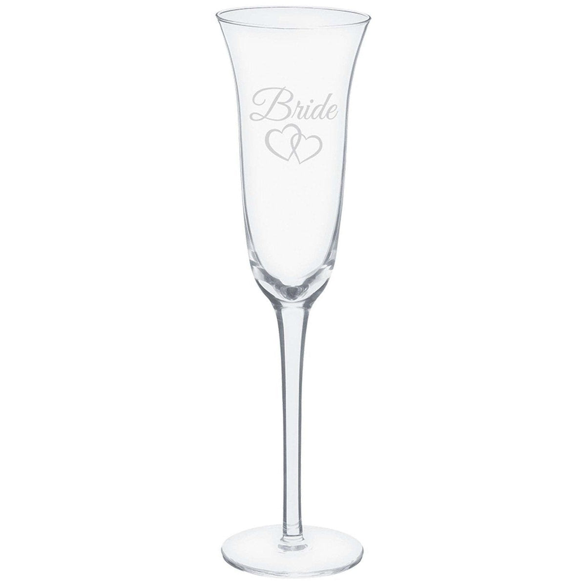 " Bride & Groom" Toasting Glass