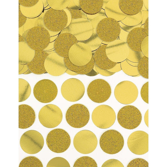 Glitter & Foil Circle Confetti - Gold