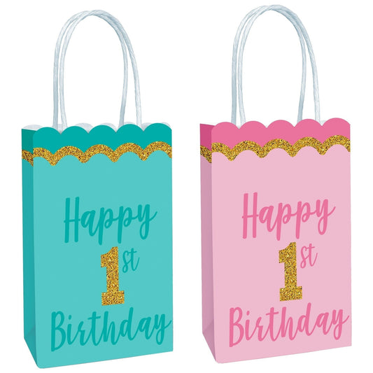 Glitter Kraft Bag-1St Birthday