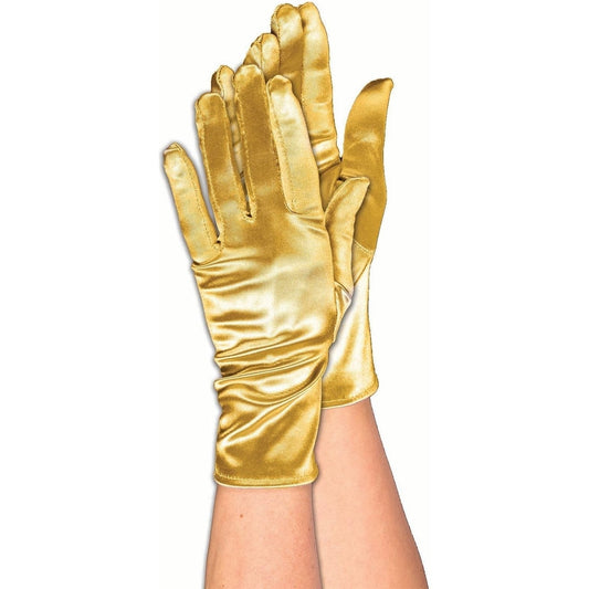 Gloves - Short Satin Gold