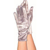 Gloves - Short Satin Silver