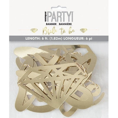 Gold Bride To Be Banner, 6 Ft