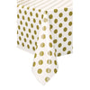 Gold Dots ReCountangular Plastic Table Cover, 54" X 108"