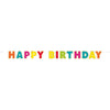 Gold Foil & Rainbow Happy Birthday Banner, 7.25 Ft