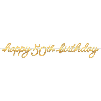 Golden Age Birthday 50Th Letter Banner