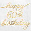 Golden Age Birthday 60Th Beverage Napkins