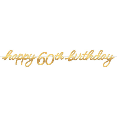 Golden Age Birthday 60Th Letter Banner