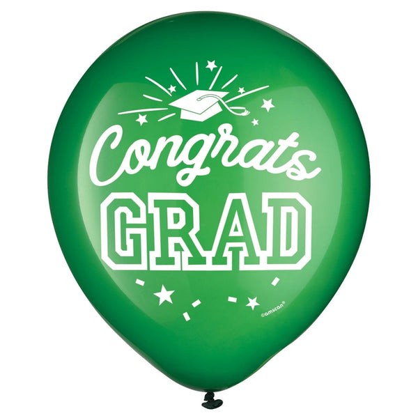 Grad Latex Balloons - Green