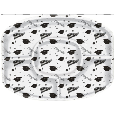 Grad Plastic Platter - White