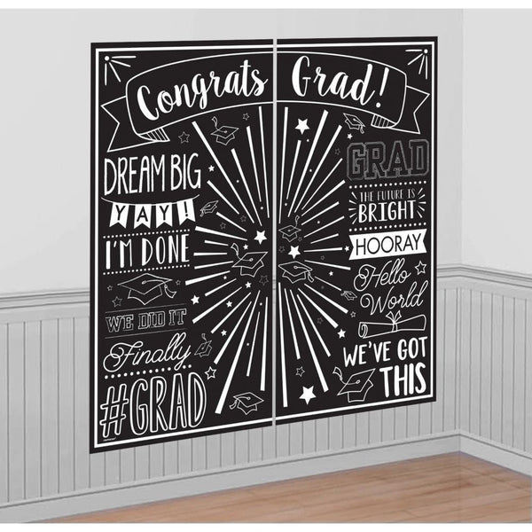 Grad Selfie Scene Setters Wall Decorating Kit