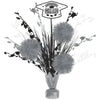 Grad Tinsel Burst Centerpiece - White